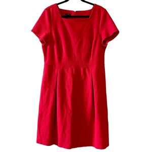 Talbots Pink Short Sleeve Sheath Knee Length Dress size 14